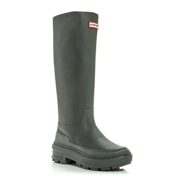 NIB Hunter Womens Olive Chasing Knee Boot Killing Eve Size 5 / EU 36 (MSRP $395) - Picture 1 of 10
